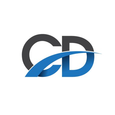 CD harf logo, iş ve şirket için ilk logo kimlik      