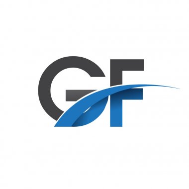 GF harf logo, iş ve şirket için ilk logo kimlik      