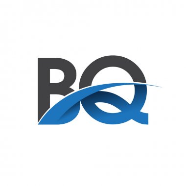 BQ harf logo, iş ve şirket için ilk logo kimlik      