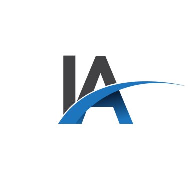 Ia harf logo, iş ve şirket için ilk logo kimlik      