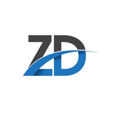 ZD harf logo, iş ve şirket için ilk logo kimlik  