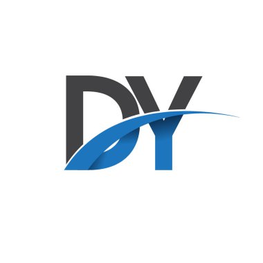Dy harf logo, iş ve şirket için ilk logo kimlik      