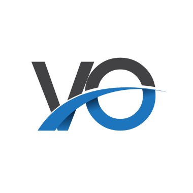 Vo harf logo, iş ve şirket için ilk logo kimlik          
