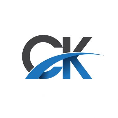 CK harf logo, iş ve şirket için ilk logo kimlik      