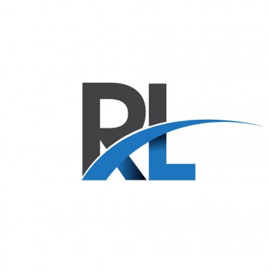  RL harf logo, iş ve şirket için ilk logo kimlik  