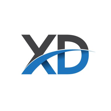xD harf logo, iş ve şirket için ilk logo kimlik          