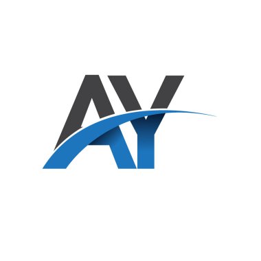 ay harf logo, iş ve şirket için ilk logo kimlik          