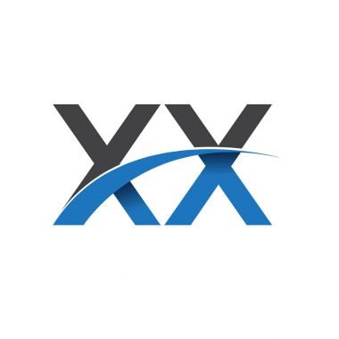 xx harf logo, iş ve şirket için ilk logo kimlik          