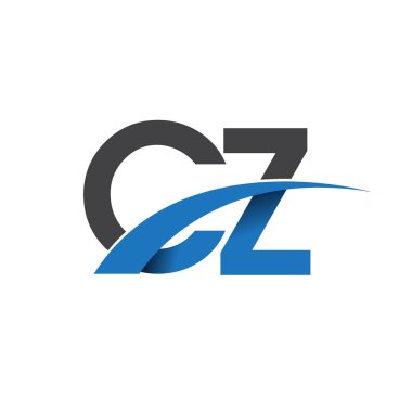 CZ harf logo, iş ve şirket için ilk logo kimlik      