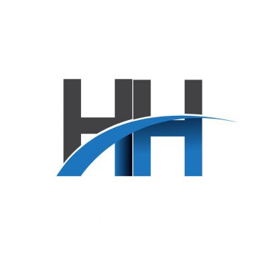 hh harf logo, iş ve şirket için ilk logo kimlik      