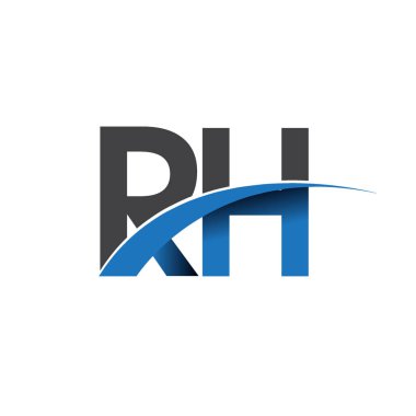 RH harf logo, iş ve şirket için ilk logo kimlik  