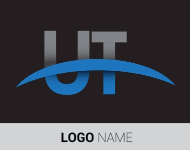 ut harf logo, iş ve şirket için ilk logo kimlik          