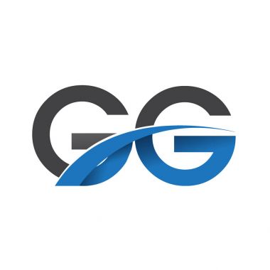 gg harf logo, iş ve şirket için ilk logo kimlik      