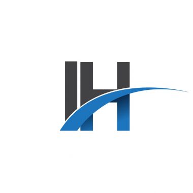IH harf logo, iş ve şirket için ilk logo kimlik      