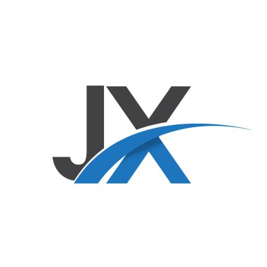 JX harf logo, iş ve şirket için ilk logo kimlik      