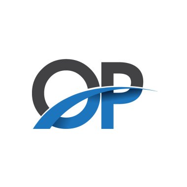 op harf logo, iş ve şirket için ilk logo kimlik      