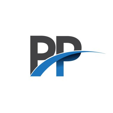 PP harf logo, iş ve şirket için ilk logo kimlik      