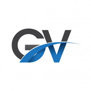 GV harf logo, iş ve şirket için ilk logo kimlik      