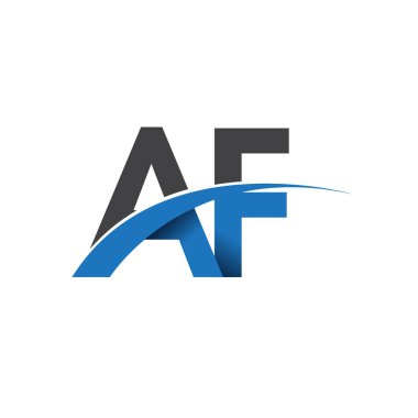 AF harf logo, iş ve şirket için ilk logo kimlik          