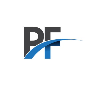 PF harf logo, iş ve şirket için ilk logo kimlik      