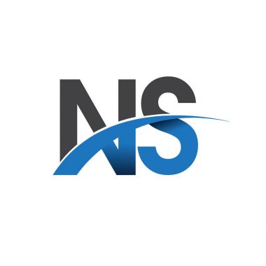 NS harf logo, iş ve şirket için ilk logo kimlik      