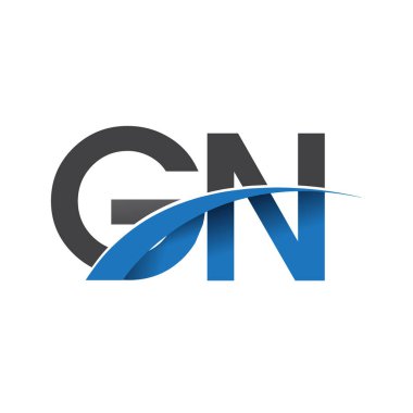 GN harf logo, iş ve şirket için ilk logo kimlik      