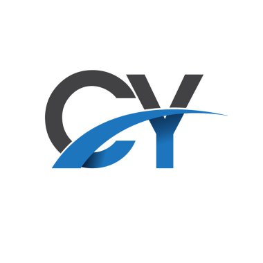 Cy harf logo, iş ve şirket için ilk logo kimlik      