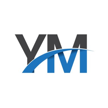 YM harf logo, iş ve şirket için ilk logo kimlik  