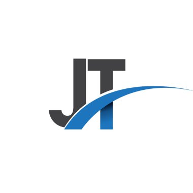 JT harf logo, iş ve şirket için ilk logo kimlik      