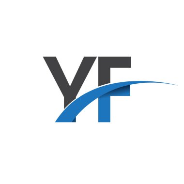YF harf logo, iş ve şirket için ilk logo kimlik  