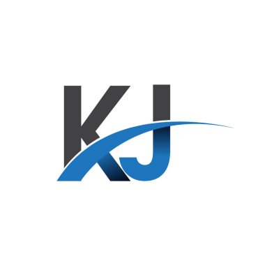 KJ harf logo, iş ve şirket için ilk logo kimlik      