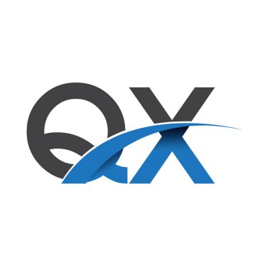 qx harf logo, iş ve şirket için ilk logo kimlik  