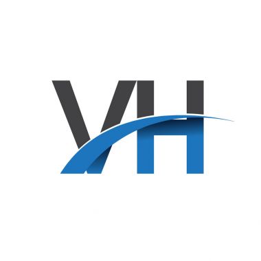  VH harf logo, iş ve şirket için ilk logo kimlik          