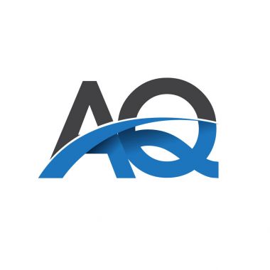 AQ harf logo, iş ve şirket için ilk logo kimlik          