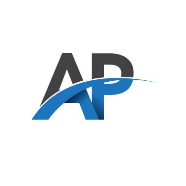 AP harf logo, iş ve şirket için ilk logo kimlik          