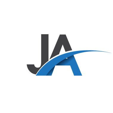 Ja harf logo, iş ve şirket için ilk logo kimlik      