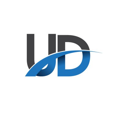 UD harf logo, iş ve şirket için ilk logo kimlik  