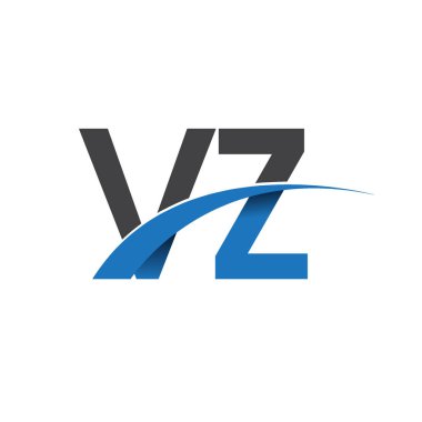 VZ harf logo, iş ve şirket için ilk logo kimlik          
