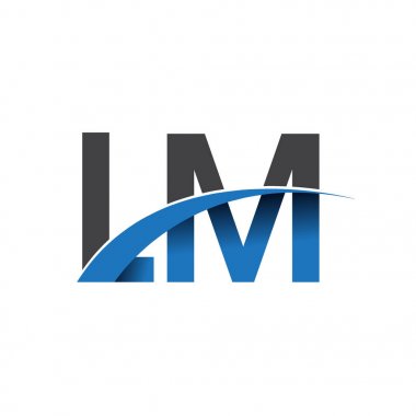 LM harf logo, iş ve şirket için ilk logo kimlik      