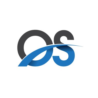 OS harf logo, iş ve şirket için ilk logo kimlik      