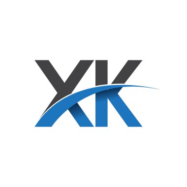XK harf logo, iş ve şirket için ilk logo kimlik          