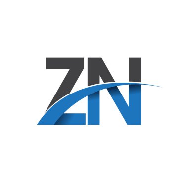 Zn harf logo, iş ve şirket için ilk logo kimlik  