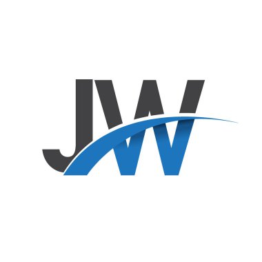 JW harf logo, iş ve şirket için ilk logo kimlik      