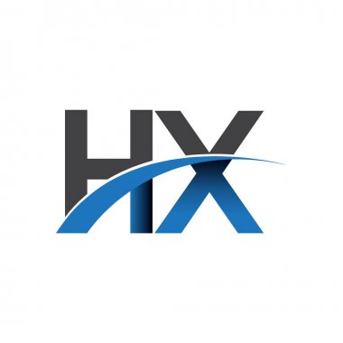  HX harf logo, iş ve şirket için ilk logo kimlik      