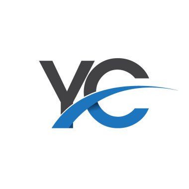 YC harf logo, iş ve şirket için ilk logo kimlik  