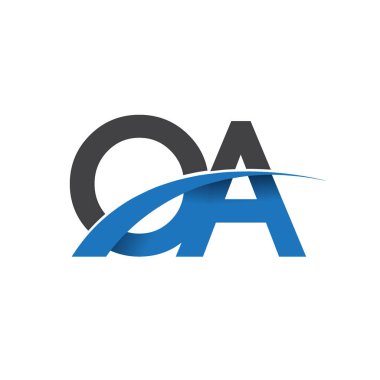 OA harf logo, iş ve şirket için ilk logo kimlik      