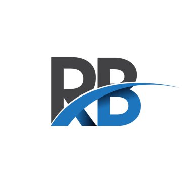 RB harf logo, iş ve şirket için ilk logo kimlik  