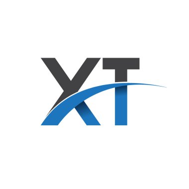 XT harf logo, iş ve şirket için ilk logo kimlik          