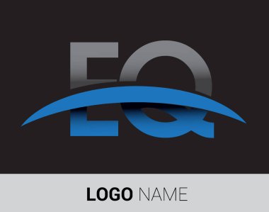 EQ harf logo, iş ve şirket için ilk logo kimlik        