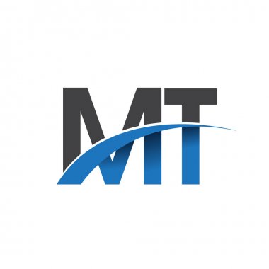 MT harf logo, iş ve şirket için ilk logo kimlik      
